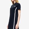 New FILA Short Sleeved Dress Women's Jet Black F11W229315FBK
