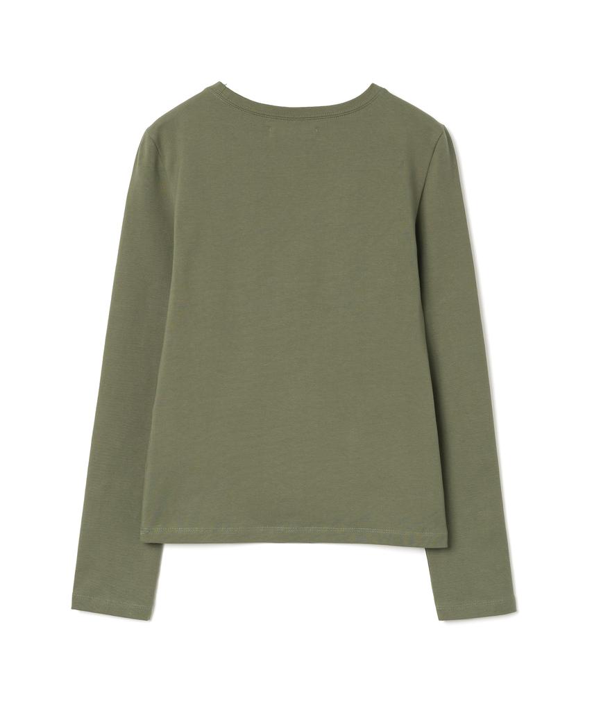 MILLO WOMEN Layered Lettering T-Shirt [Khaki]