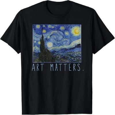 Stylish Vintage Art_ Starry Night Van Gogh Classic Design T-Shirt