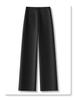 Women's Khaki Wide-Leg Suit Pants: 2025 Spring High-Waist Straight-Leg Style for Casual and Formal Wear