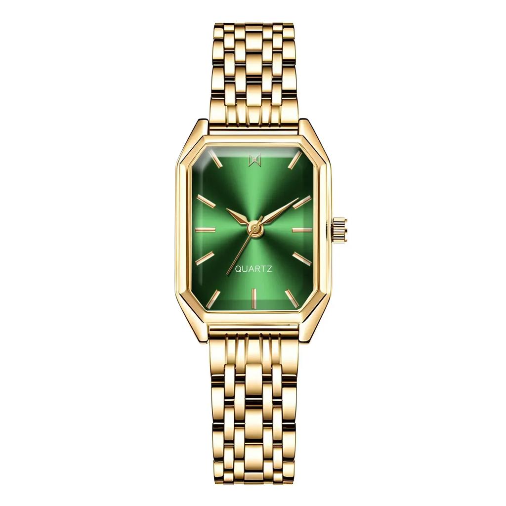 Mode Damenuhren Gold Stahlband Luxus Damen Quarz Armbanduhren Qualitäten Damen Römische Ziffern Uhr relógio feminino