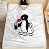 1 Manta de Franela con Estampado de PINGÜINO, Alta Calidad para Todas las Estaciones, Decoración del Hogar, Calidez y Comodidad, Perfecta para Regalos de Navidad
