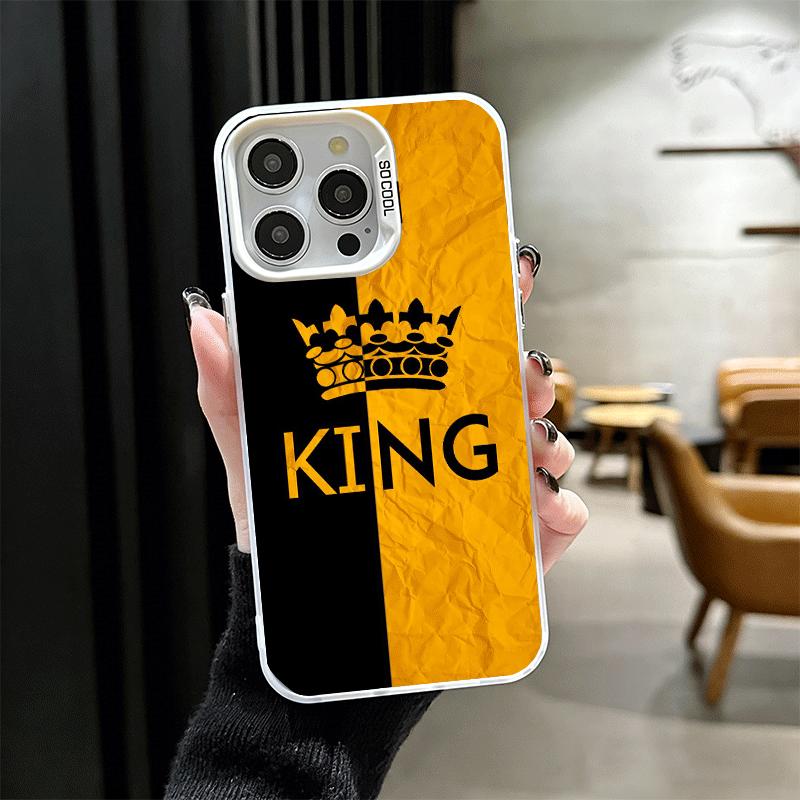 Queen King Couple Theme Soft Phone Case for iPhone 15 16 17 Pro Max 17Air 16E 14 Plus 13 12 Mini Shockproof Cover Back Shell