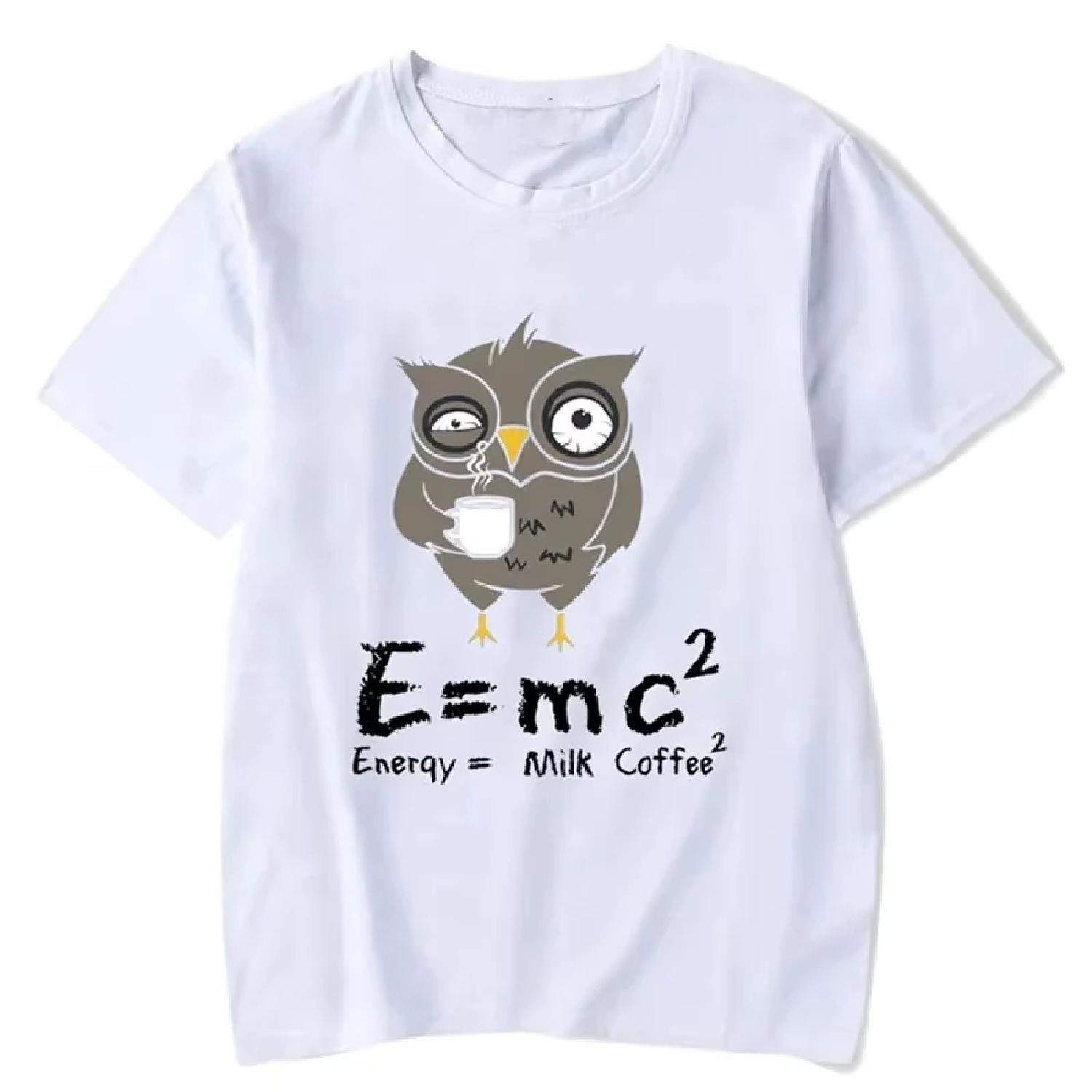 Casual Summer Kid Clothes E=MC2² Energy=Milk Coffee² Printed Tees Street Fashion Comfort Cotton Short-sleeved Children s Tshirts S