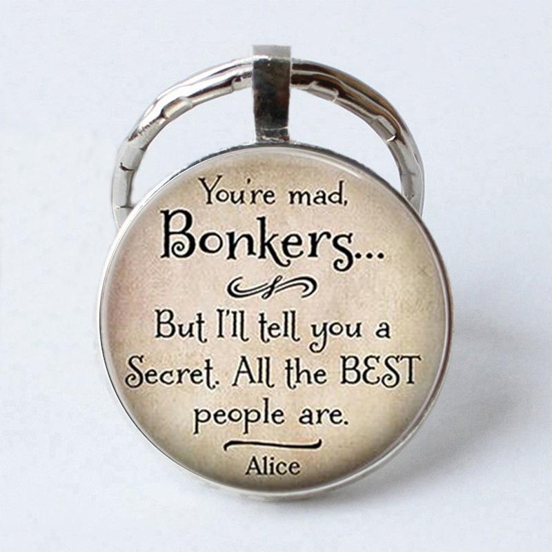 Keychain Accessories Pendant Floral Thanksgiving Text Good Friends Retro Personalized Keychain Gift Pendant