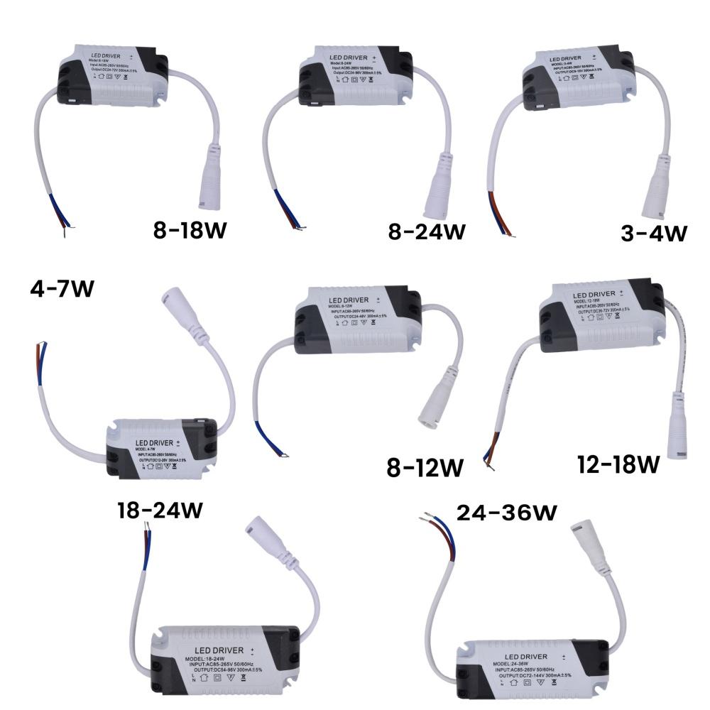 LED Driver 3-4w 4-7w 8-12w 12-18w 18-24w 24-36w LED Constant Current Driver Power Unit Supply For Driver LED Transformer