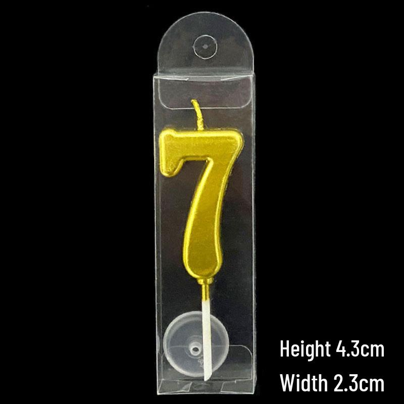 50 Gold Number Candle Cake Toppers, Individually Boxed for Kids' First Birthday