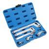 8 Pcs Adjustable Hook Pin Wrench 35‑120mm C Hook Round Head Spanner Set for Motorcycle Dirt Bike