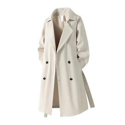 Men's Retro Mid-Length Trench Coat - High-End Spring/Autumn Knee-Length Jacket
