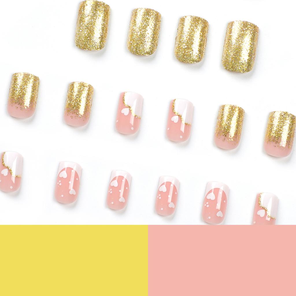 New Manicure Removable Wear Nail Contrasting Color Fake Nail Nail Piece Finished Nail Sticker Press On Nai