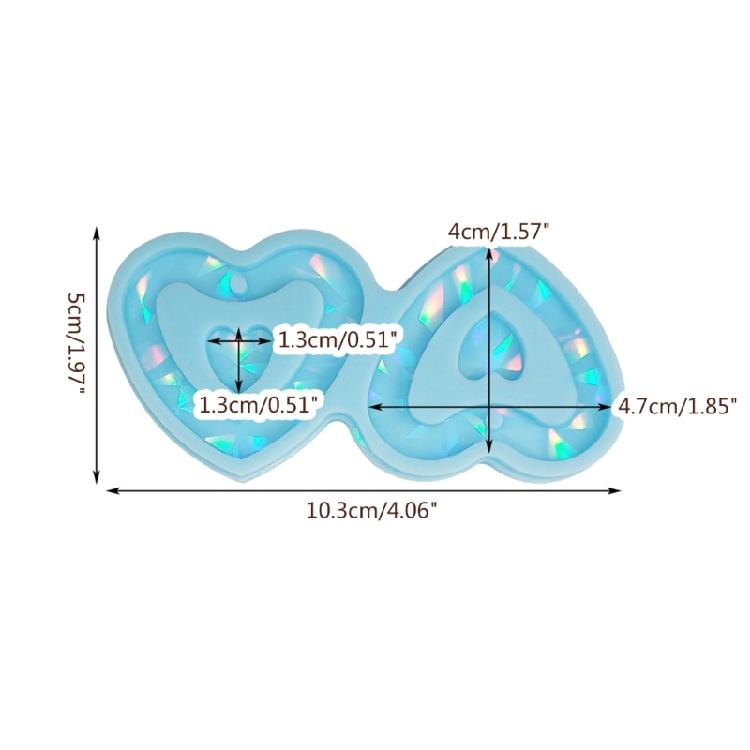Love-Heart Shape Resin Mold Jewelry Epoxy Casting Mold DIY Jewelry Making Supply