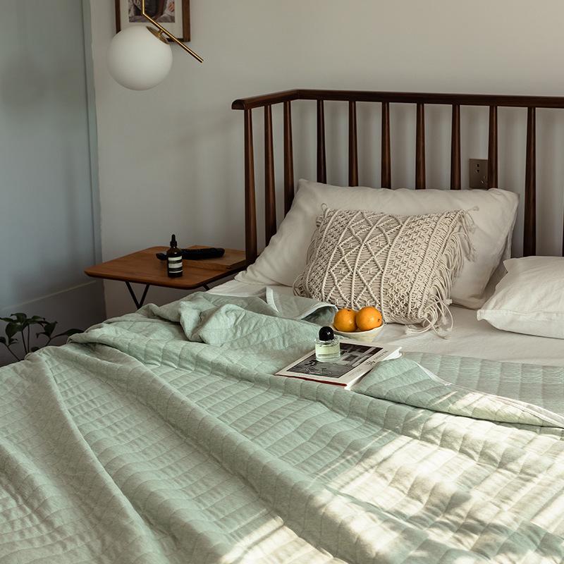 Muji Japanese Striped Pure Cotton Summer Quilt - Cool & Comfortable Blanket