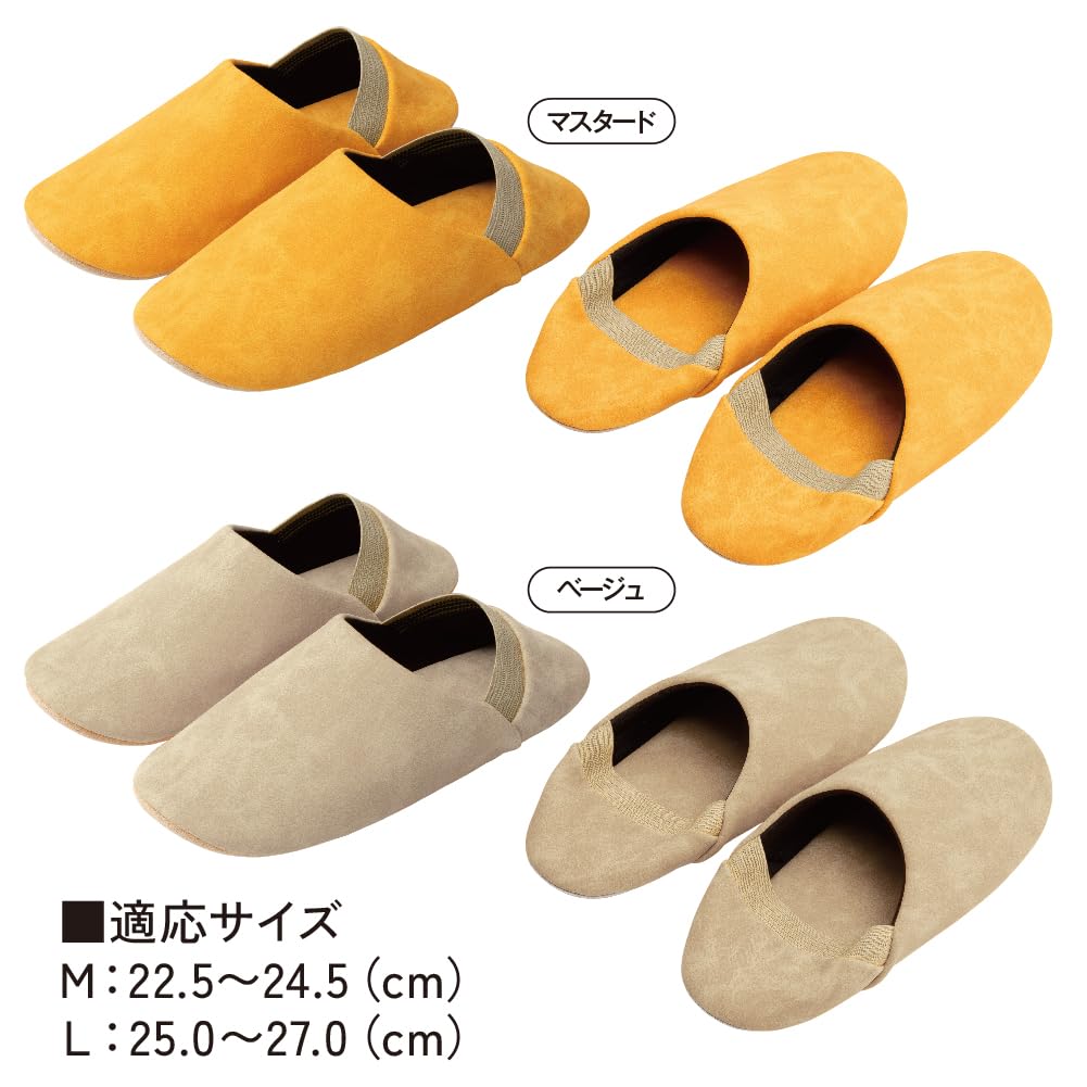 Alphax Disaster Prevention Slippers, Mustard, Medium, 22.5-24.5cm, ITSUMO Disaster Prevention Room Shoes, AP-510529