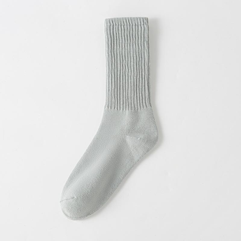 5/10 Pairs Comfortable Casual Women's Mid Calf Socks Autumn Length Socks Trendy Sports Socks Solid Color Versatile Cotton Socks Simple Women's Socks