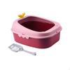 Cat Kitten Potty Toilet Open Top Pet Litter Tray PP Large Space Bedpan High Sided