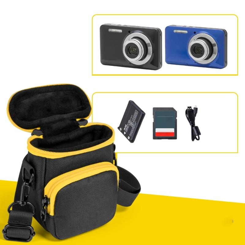 AntiScratch Camera Case Double Zippers Quick Access Padded Interior Elastic Band Secure For Travel Outdoor Shoots