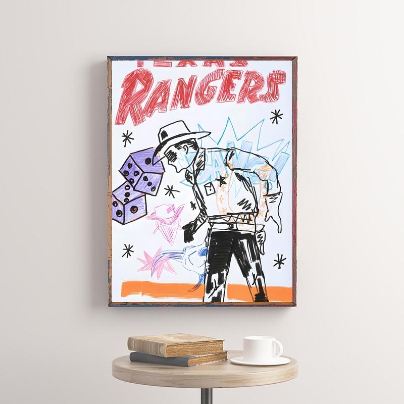 Abstract Classic Vintage Western Cowboy Poster Into The Wild Wall Art Print Canvas Painting for Living Room Home Decor Picture
