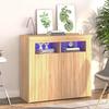 VidaXL Buffet with LED Lights, Storage Furniture, Storage Cabinet, Living Room Organizer, Interior, 804331
