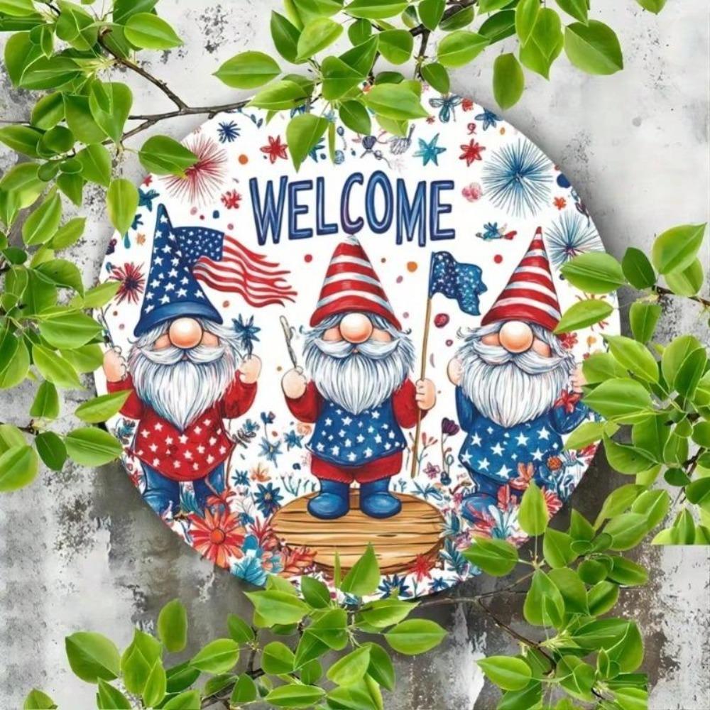 Patriotic Iron Wall Art USA Flag Home Decor Metal Sign