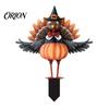 Autumn Harvest Lawn Ornaments Thanksgiving Turkey Garden Stake, Wizard Hat with Pumpkin Ornament, Stakes Waterproof Acrylic Yard Welcome Sign
