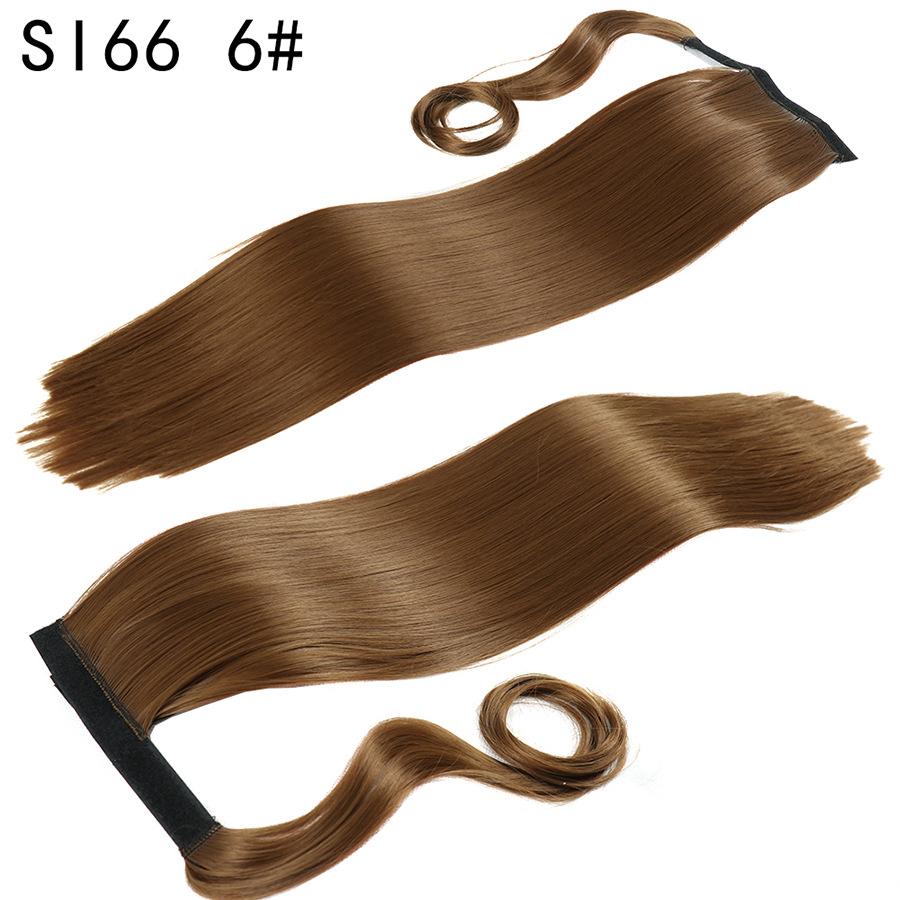 LISI HAIR Synthetic Fibers Are Clipped Onto A Ponytail Hairpin To Extend The Length of A Woman's Hair At High Temperature