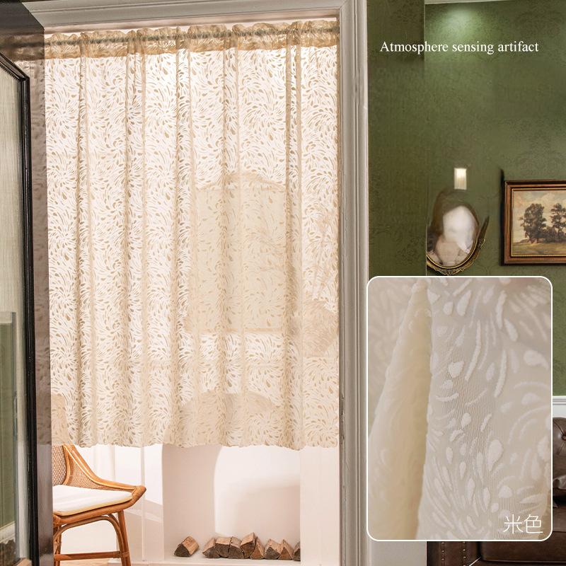 2025No-Drill Door Curtain Partition Curtain Bedroom Sheer Curtain Living Room Blocking Curtain Sheer Door Curtain