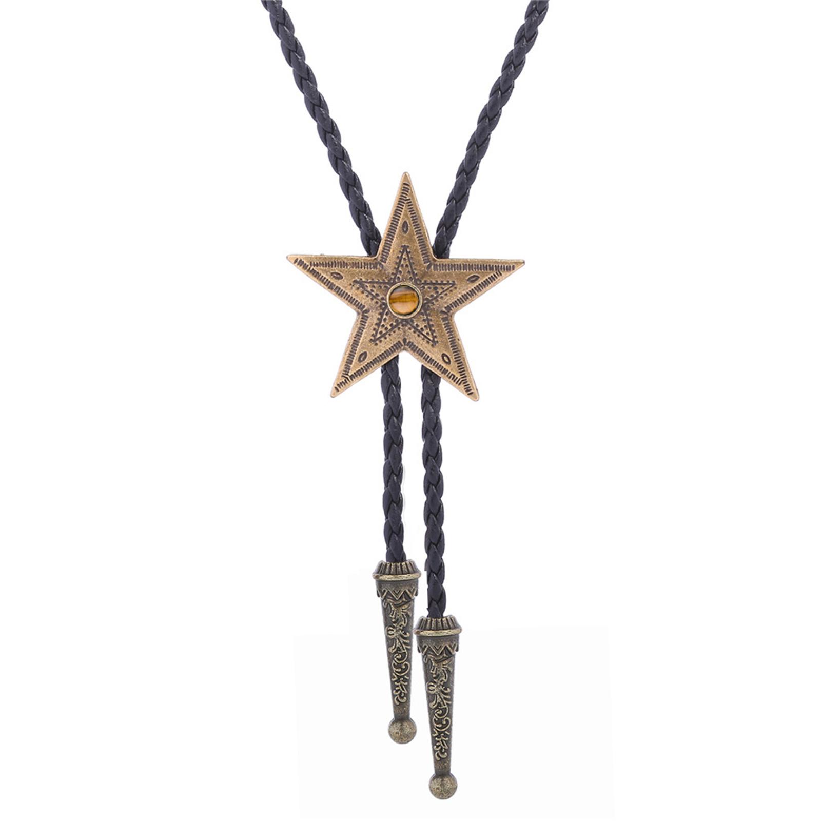 

Turquoise Bolo Tie Western Vintage Bolo Tie Star Bolo Tie Cowboy Necktie Natives American Bolo Tie Men Western Bolo Tie C