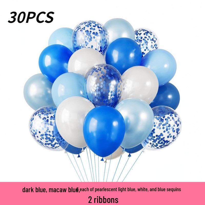 12" Sequin Confetti Balloons - Set of 30 for Christmas, Halloween, and Birthdays