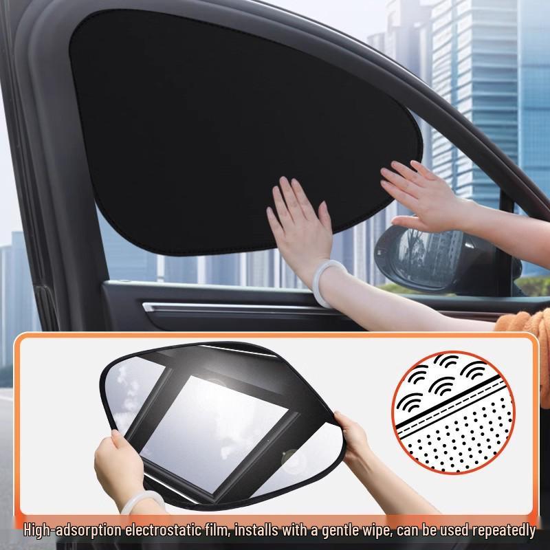 Magnetic Car Side Sunshade: UV Protection, Heat Insulation, Clear View Sunshade Curtain