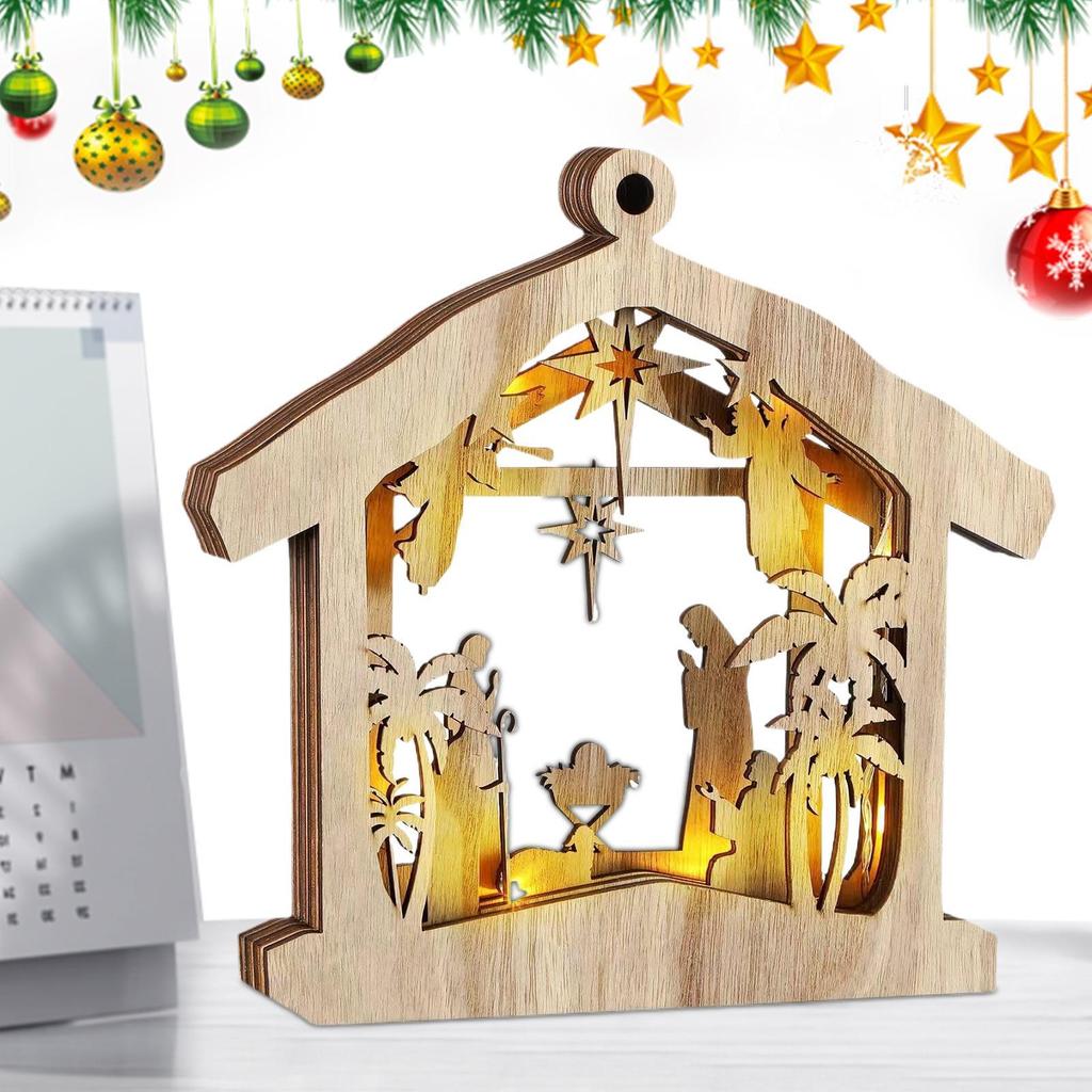 Nativity Scene Indoor Religious Table Centerpieces Nativity Set For Christmas For Fireplace Bedroom Office Desk Table Shelf