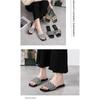 Flat Bottom Slippers Female Summer New Checkerboard Checkerboard Beach One Word Cool Slippers Female
