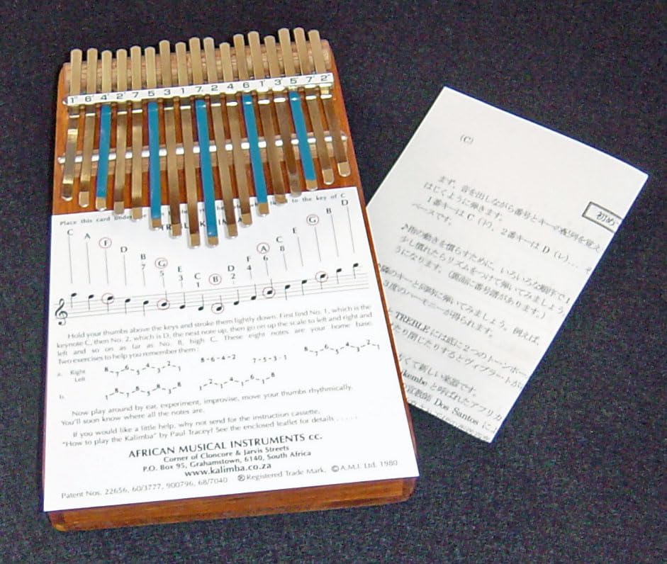 Hugh Tracey Kalimba Treble 17 Notes C Key BLUE