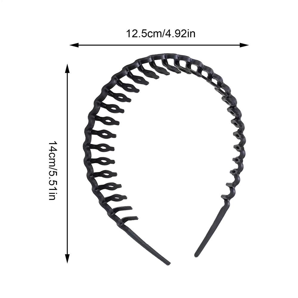 

Волнистая повязка на голову Спортивная Женская Нескользящая Волнистая Повязка для волос Держатель челки Аксессуары для волос Тонкая Заколка Аксессуары Модные Повязки на голову чёрный
