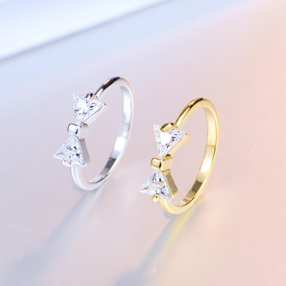 Women Crystal-like Stereoscopic Zircon Ring Finger Ring Ornament Gift
