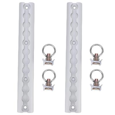 Aluminum L Track 304mm Thickened L Track Tie Down Rail with 4 Round Rings for Motorcycles ATVs Dirt Bikes Pickup Trucks