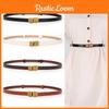 Women Waist Chic Belt Pu Leather With Thread Coupling Design For Casual Dressing