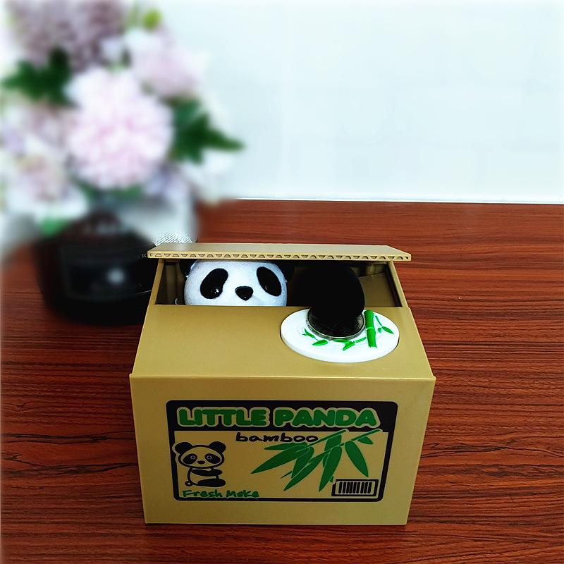 Upgraded Cute Cartoon Panda Money Stealer: Adorable Kitten-Themed Panda Savings Bank Gift Ornaments