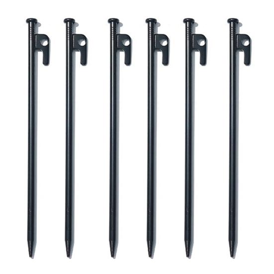 1/4/6Pcs 20/25/30/40CM Steel Tent Stake Heavy Duty Outdoor Hiking Camping Tent Tarp Canopy Windproof Ground Spike Nail Metal Tent Peg