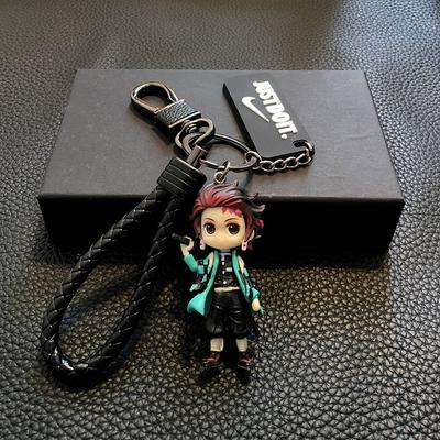 Keychain Pendant Anime Demon Slayer Kimetsu No Yaiba Kamado Tanjirou Double Sided HD Bag Pendant Gift For Fans Cosplay Props Jewelry Gift