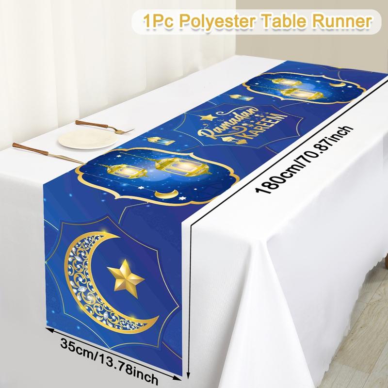Ramadan Decor Tablecloth EID Mubarak Decor For Home 2025 Ramadan Kareem Islamic Muslim Party Eid Al Adha Gifts Happy Eid Al Fitr
