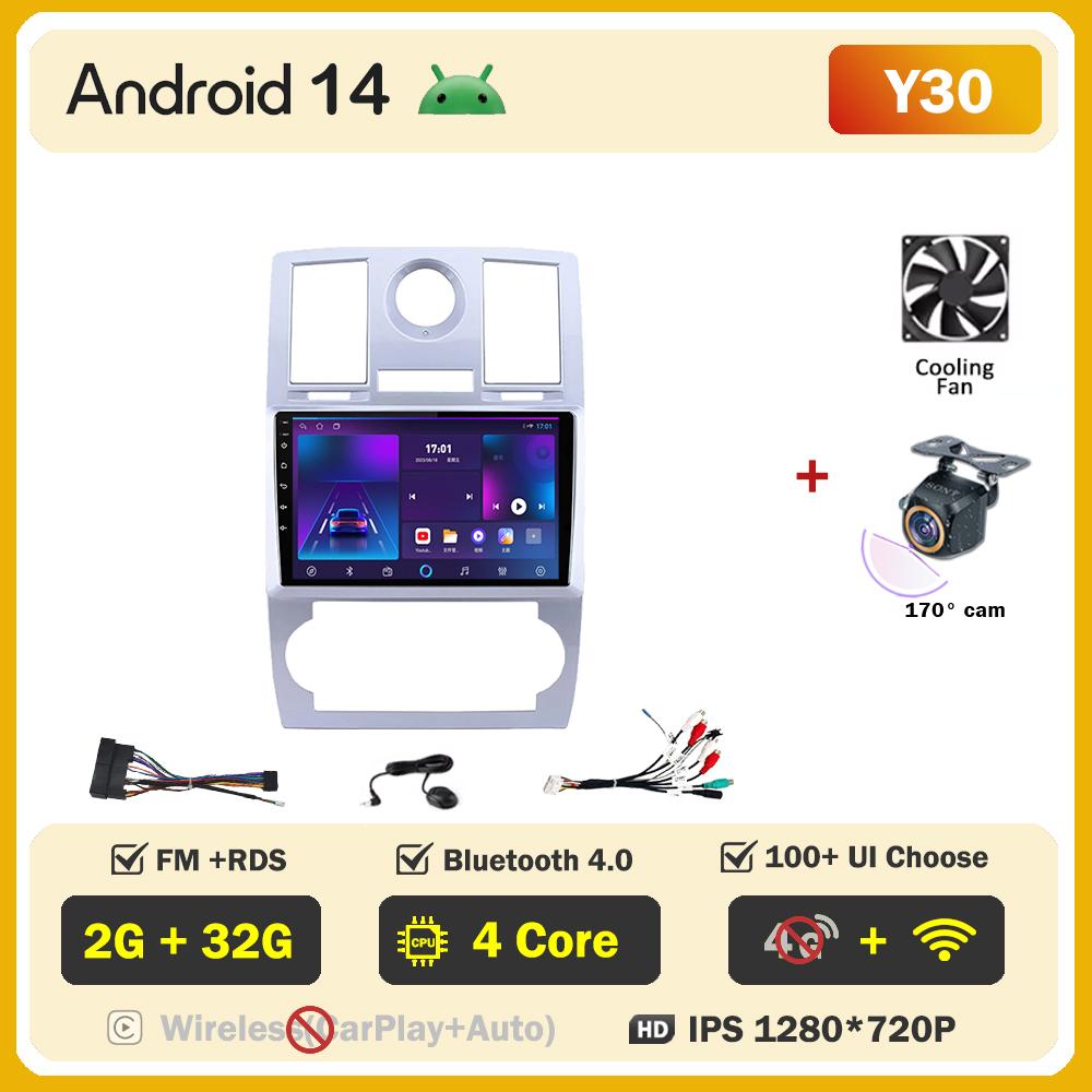 For Chrysler Aspen 300C 2004-2008 Car Radio Player Car Carplay Screen Autoradio Mirror Link Car Intelligent Systems 8 Core DSP