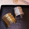 Metal wind multi-layer iron wire opening bracelet personality exaggerated bracelet fashion light luxury high-end jewelry