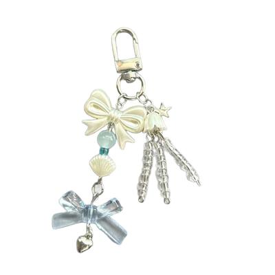 Lightweight Beaded Phone Lanyard With Bowknot Shell Star Pendant Key Accessories Bag Decoration For Everyday Use