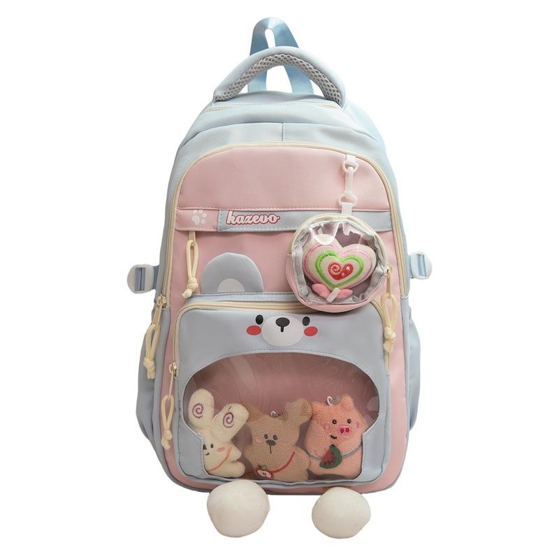 Schoolbag: Schoolbag, new Korean style pain bag for girls, INS style single shoulder bag, Japanese versatile backpack for middle and high school