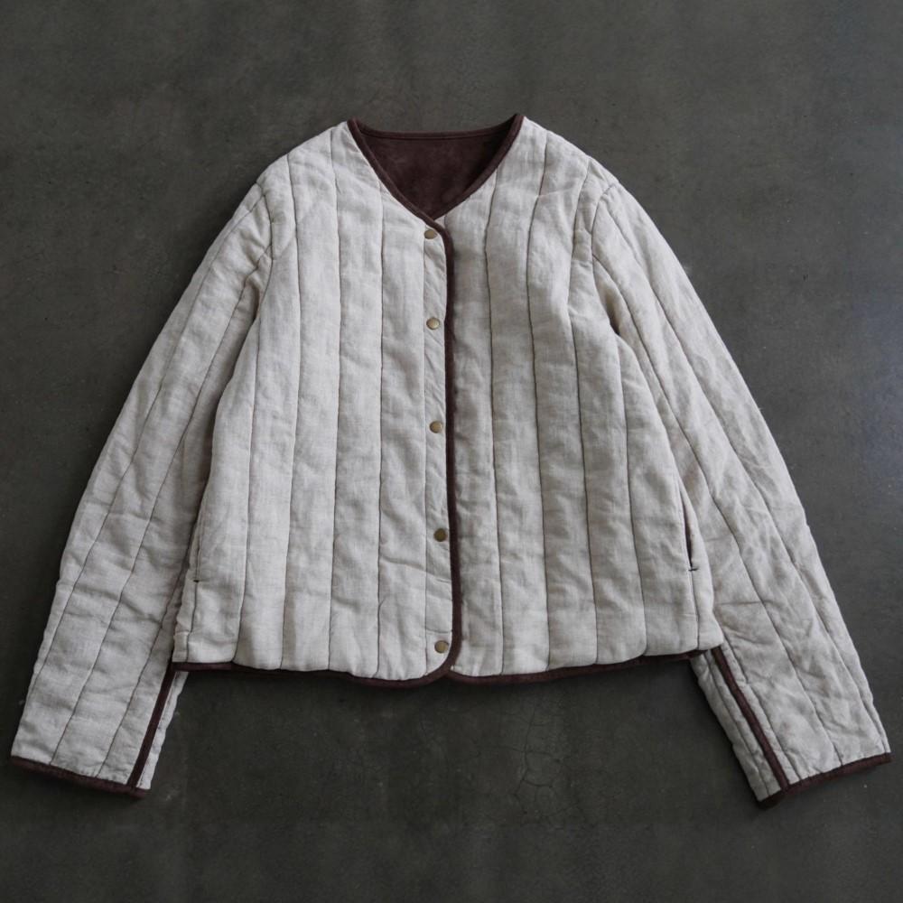 

Johnature Women Vintage Winter O-Neck Long Sleeve Solid Color Coats Button Warm Thick Female Coats One Size бежевий