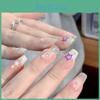 Cute Short Star Pattern Handmade Wearable Nail Stickers Xs S M L Lovely Sweet Pure Desire Style