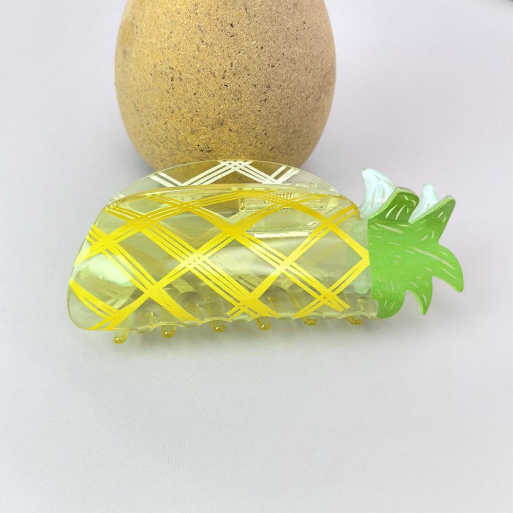 

Корейская заколка-краб для волос «Арбуз»: Трендовый зажим-акула для высокого хвоста для женщин