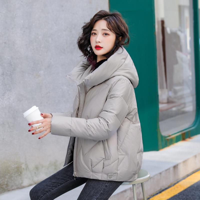 2025 Winter Plus Size Women's Hooded Cotton Jacket - Short, Thick, Loose Korean Style Outerwear