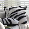 Modern Simple Style Pillow Black and White Geometric Plush Sofa Living Room Sofa Cushion Cover Bedside Pillow Without Core