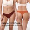 Perizoma senza cuciture da donna, a vita bassa, sexy, in tinta unita, colore arcobaleno, intimo da donna